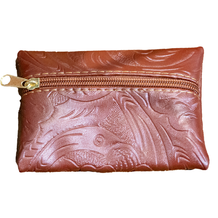 Mini Embossed Leather Coin Purse