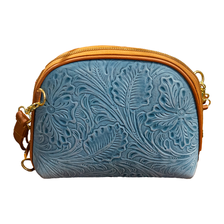 Embossed Leather Crossbody