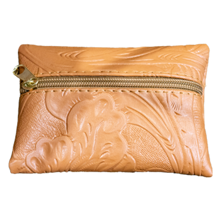 Mini Embossed Leather Coin Purse