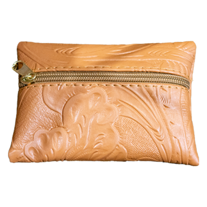 Mini Embossed Leather Coin Purse