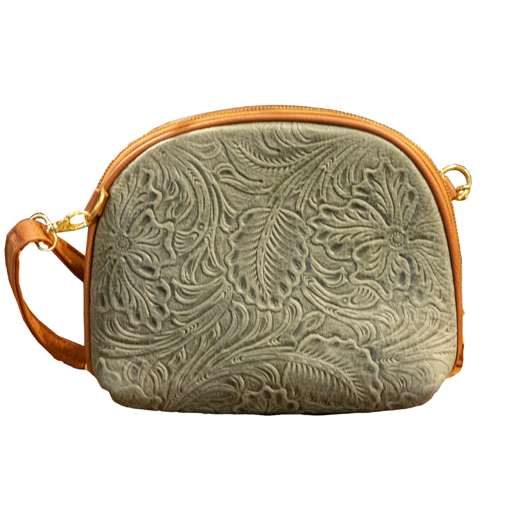 Embossed Leather Crossbody