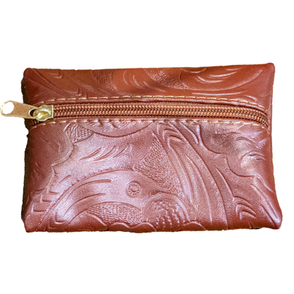 Mini Embossed Leather Coin Purse