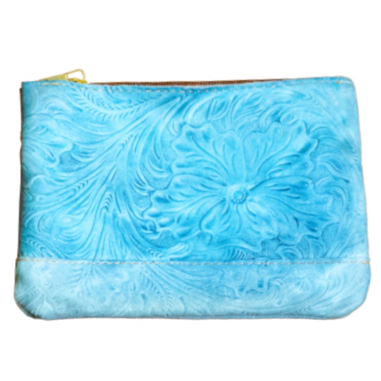 Bolsa de Piel Repujada Flor Grande