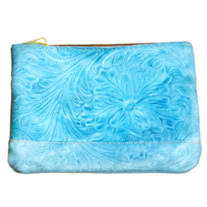 Bolsa de Piel Repujada Flor Grande