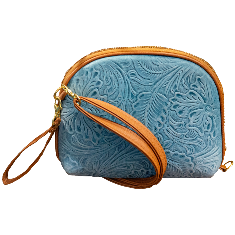 Embossed Leather Crossbody