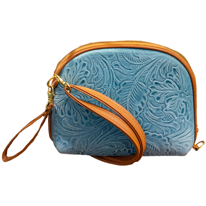 Embossed Leather Crossbody