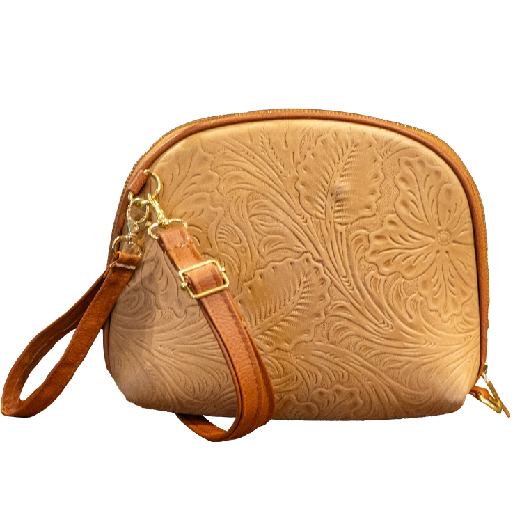 Embossed Leather Crossbody