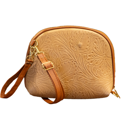 Embossed Leather Crossbody