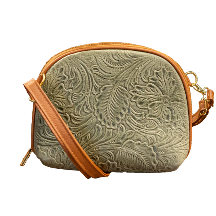 Embossed Leather Crossbody