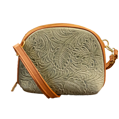 Embossed Leather Crossbody