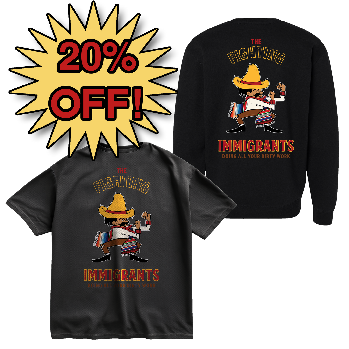 Fighting Immigrant Crew Neck & Tee Bundle