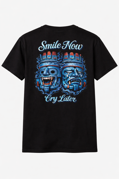 Tlaloc Smile Now Cry Later BLACK Tee