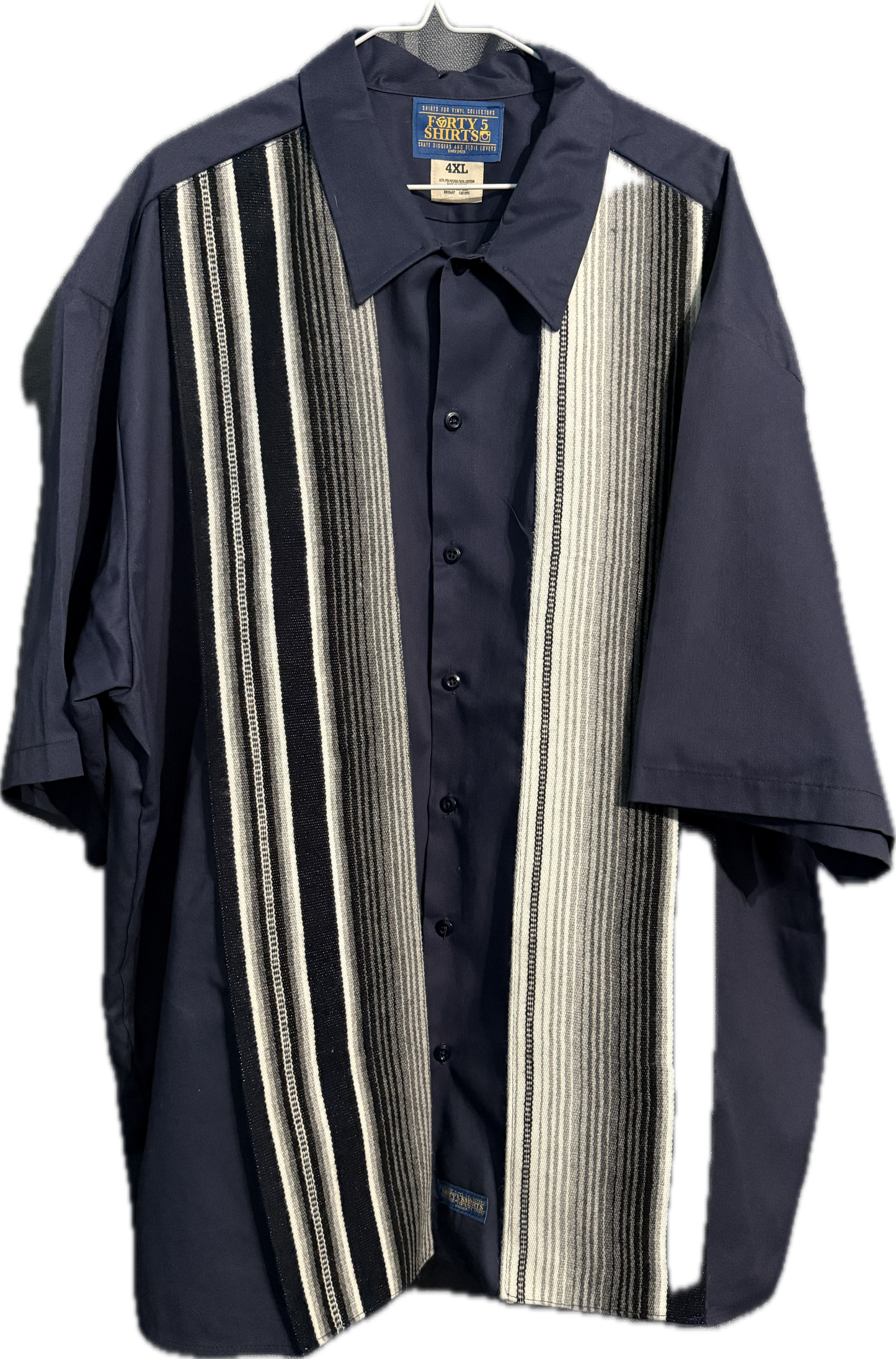 Sort Sleeve Button Up Zarape Shirt