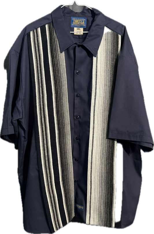 Sort Sleeve Button Up Zarape Shirt