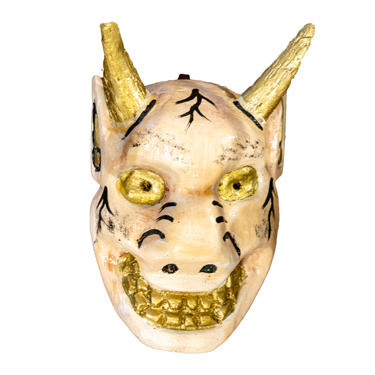 Golden Horned Demon Mask