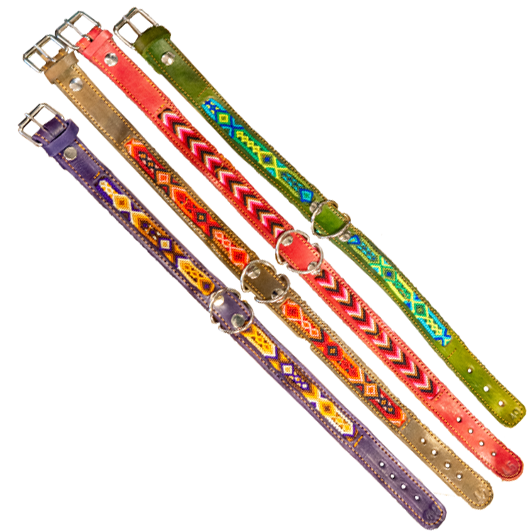 Mexican Beaded Dog Collars – Handmade Leather